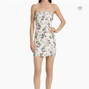 Alice + Olivia Floral Strapless Mini Dress